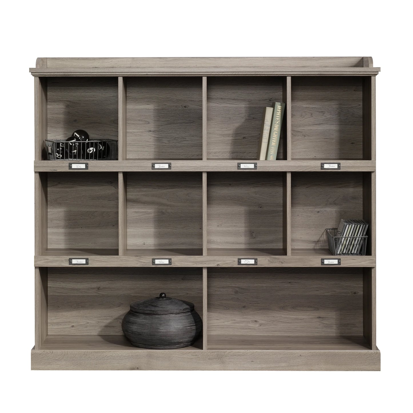Barrister Lane 10-Cube Bookcase, White Plank Finish