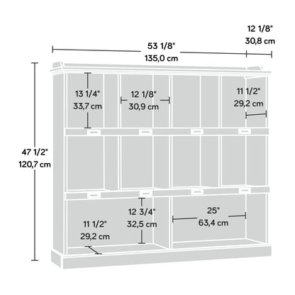 Barrister Lane 10-Cube Bookcase, White Plank Finish