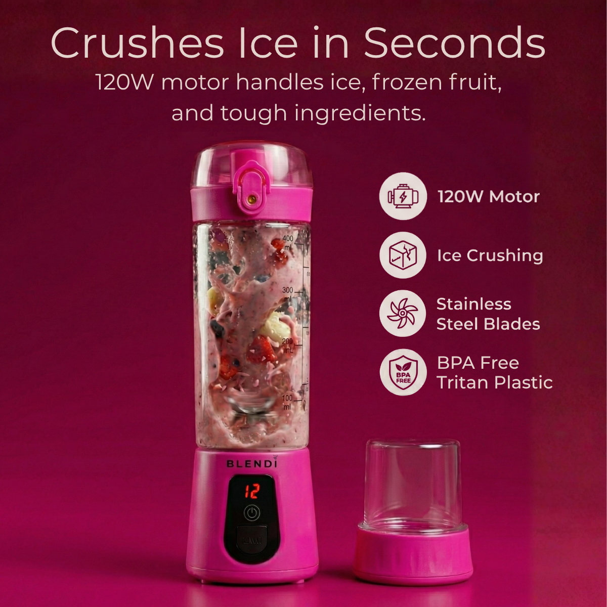 Pro+ Ice Crushing Portable Blender (17oz)