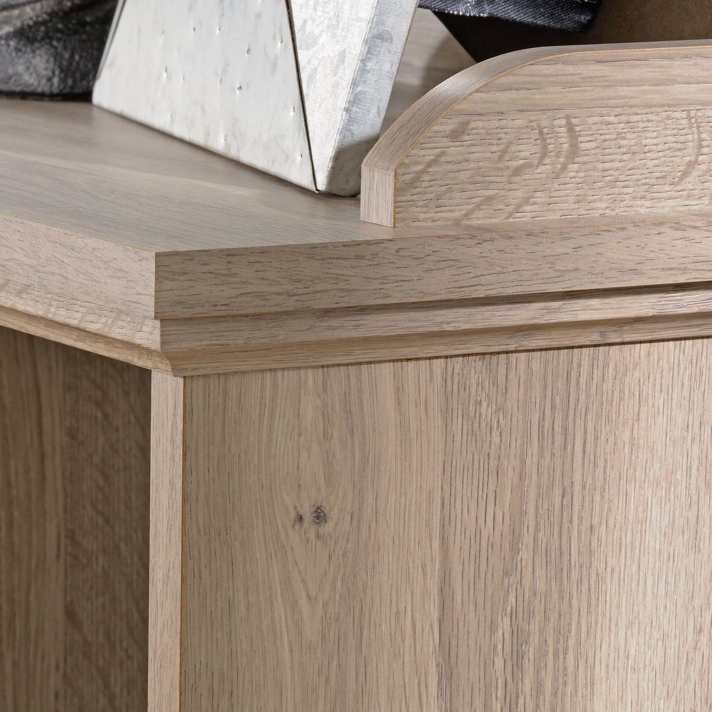 Barrister Lane 10-Cube Bookcase, White Plank Finish