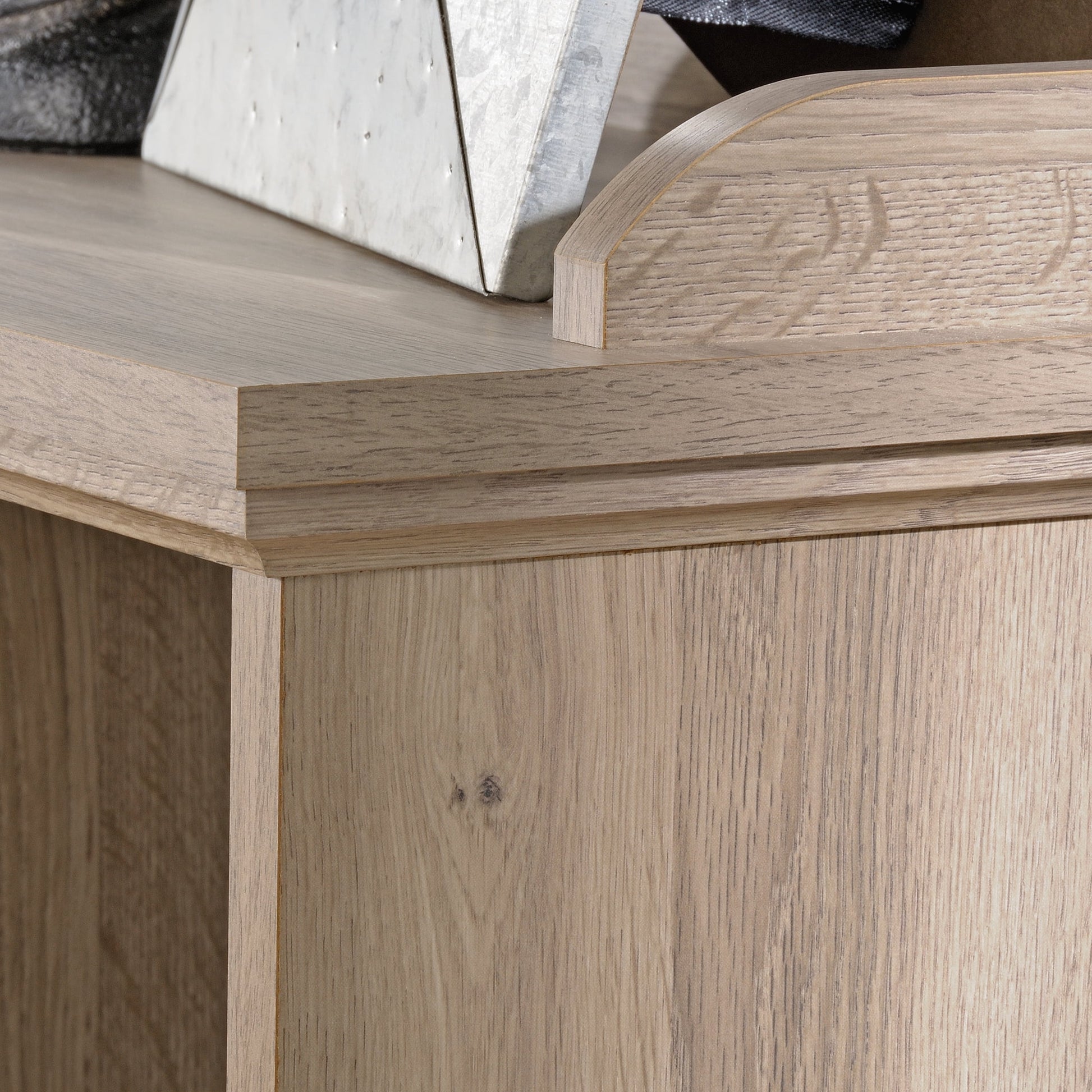 Barrister Lane 10-Cube Bookcase, White Plank Finish