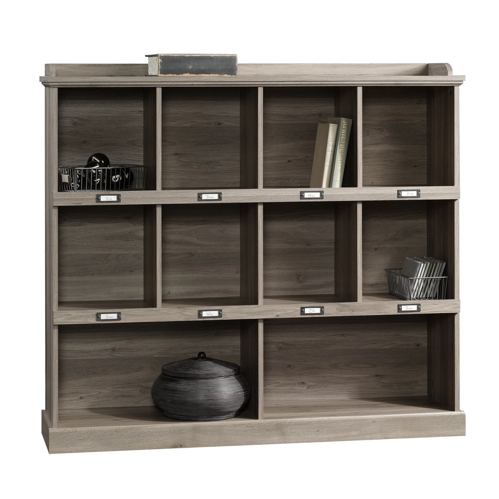Barrister Lane 10-Cube Bookcase, White Plank Finish