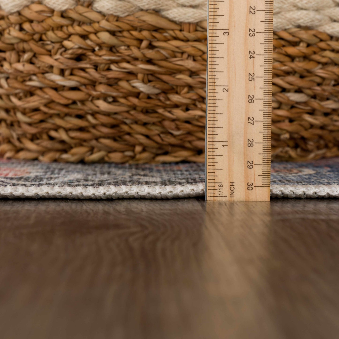 Rosman Distressed Washable Area Rug